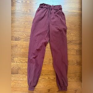 Lululemon Stretch Joggers Red Merlot